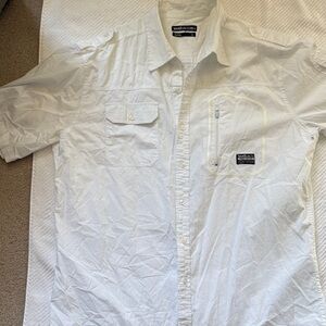 Ecko Unlimited Men's White Casual Button Down Shirt
